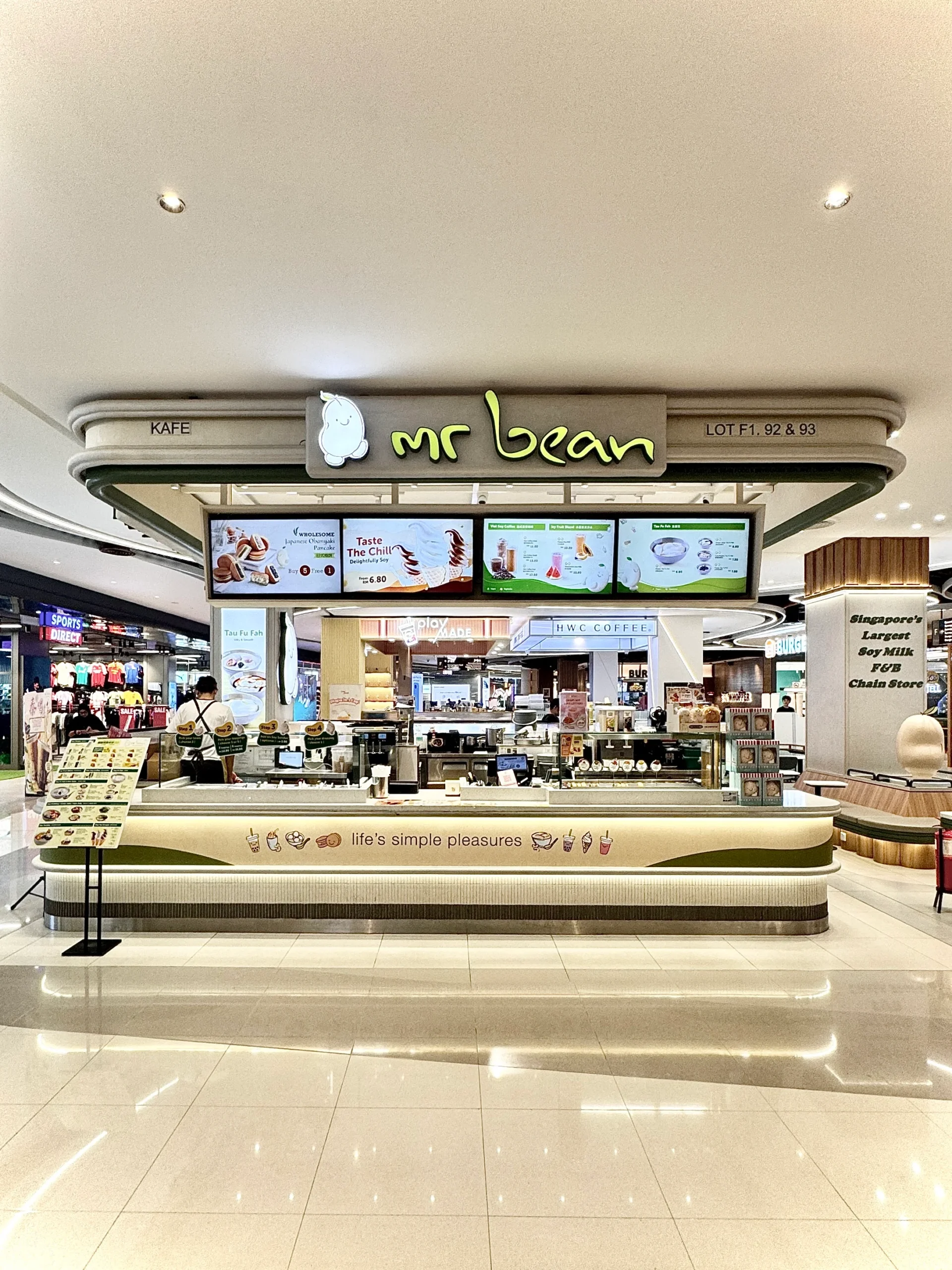 Mr Bean F&B mall kiosk fit-out at Sunway Pyramid by Watzmann Construction