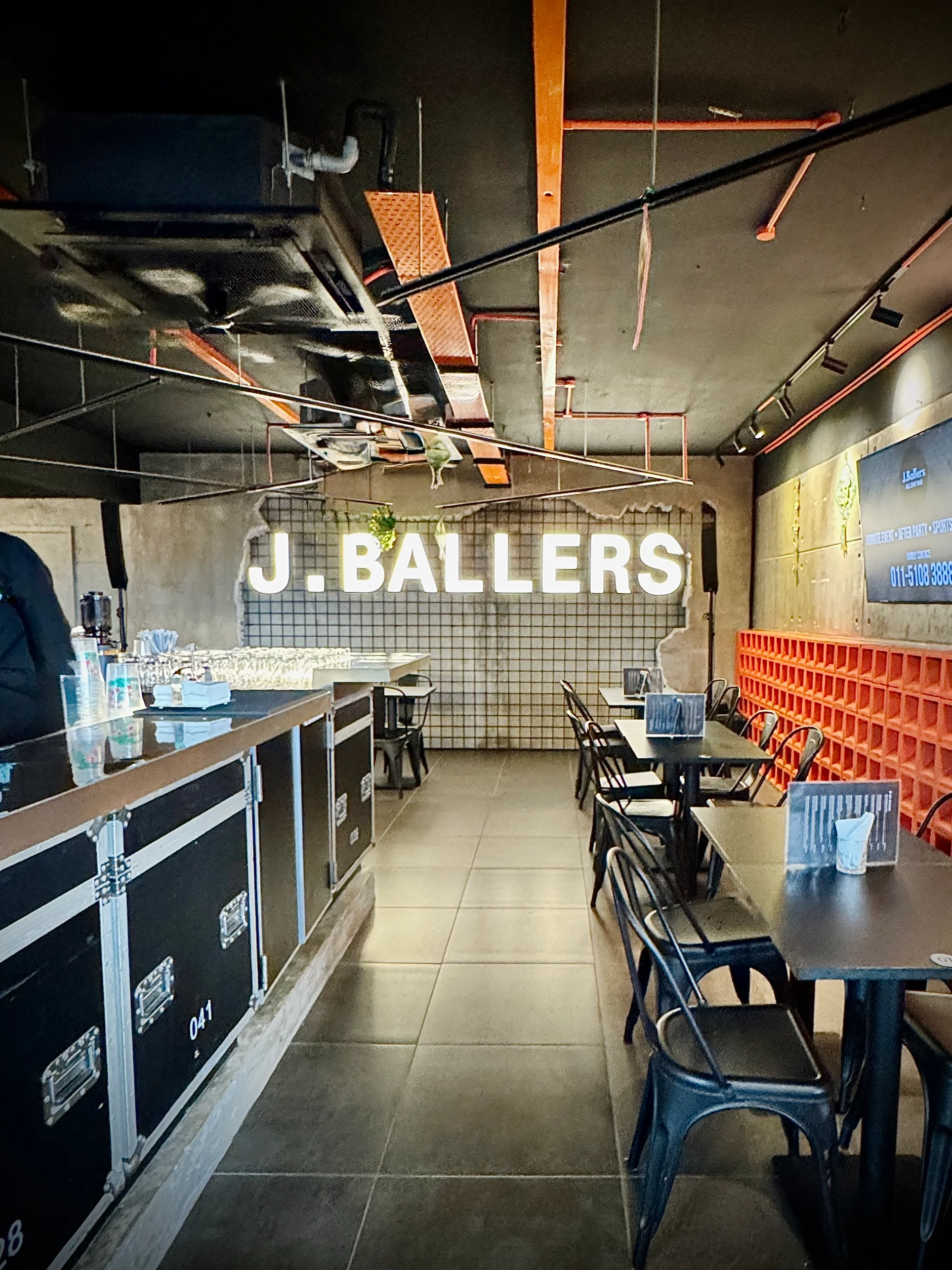 J.Ballers All-day bar fit-out and renovation at JIOSPACE by Watzmann Construction