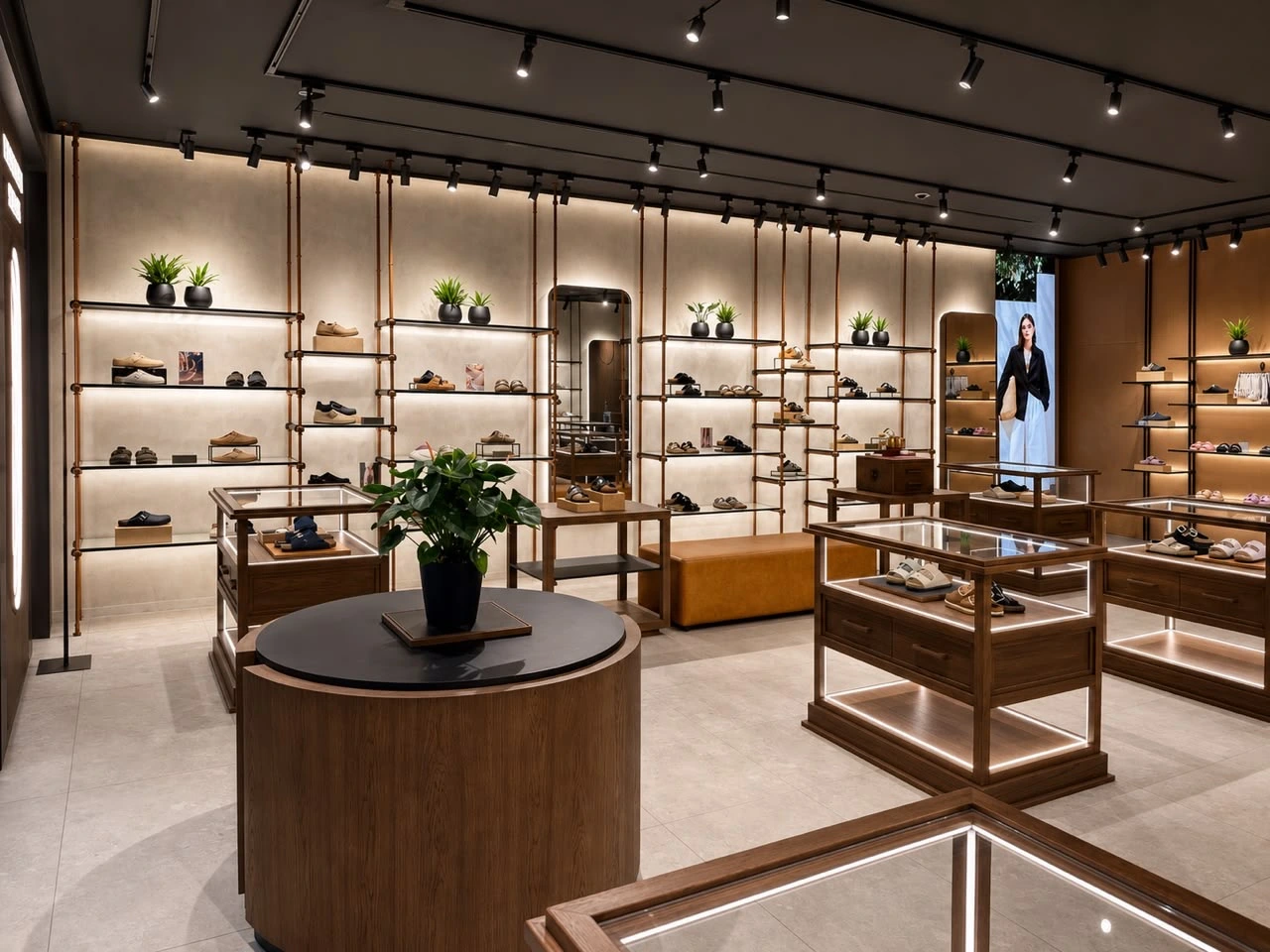 Completed Birkenstock retail interior in East Malaysia