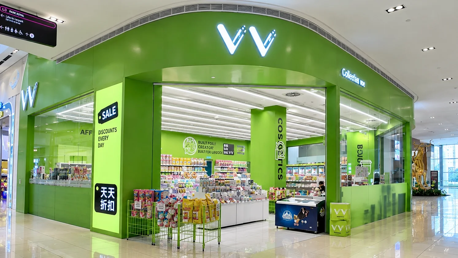 VV Collection Pavilion Bukit Jalil Retail fit-out Watzmann Construction Store Front